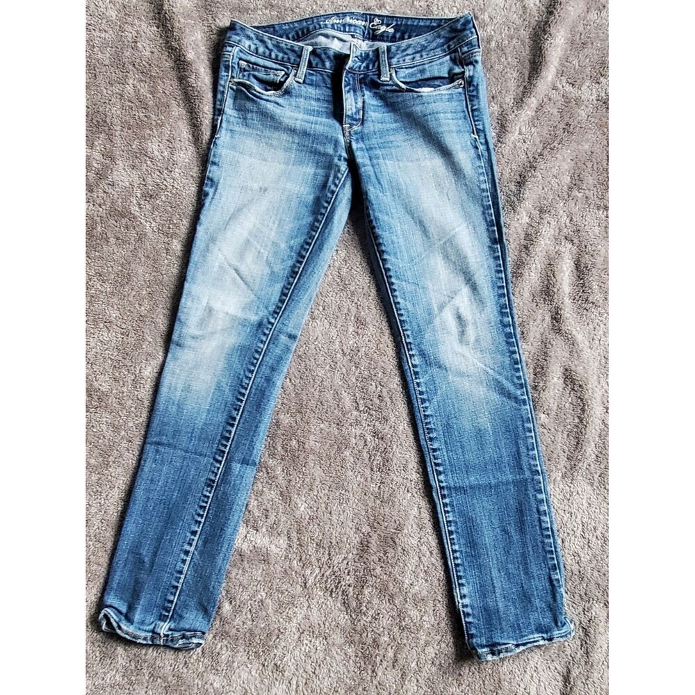 American Eagle AE Super Stretch Jegging Light Wash Jeans Denim Size 6